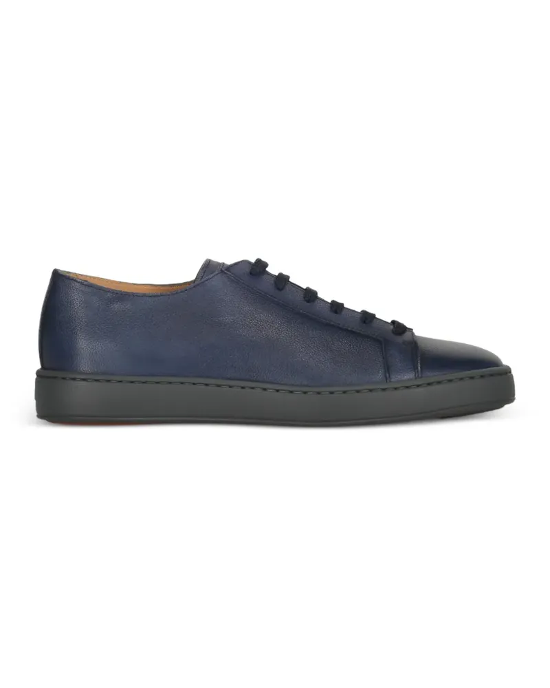 Santoni leather sneakers - Blau Blau
