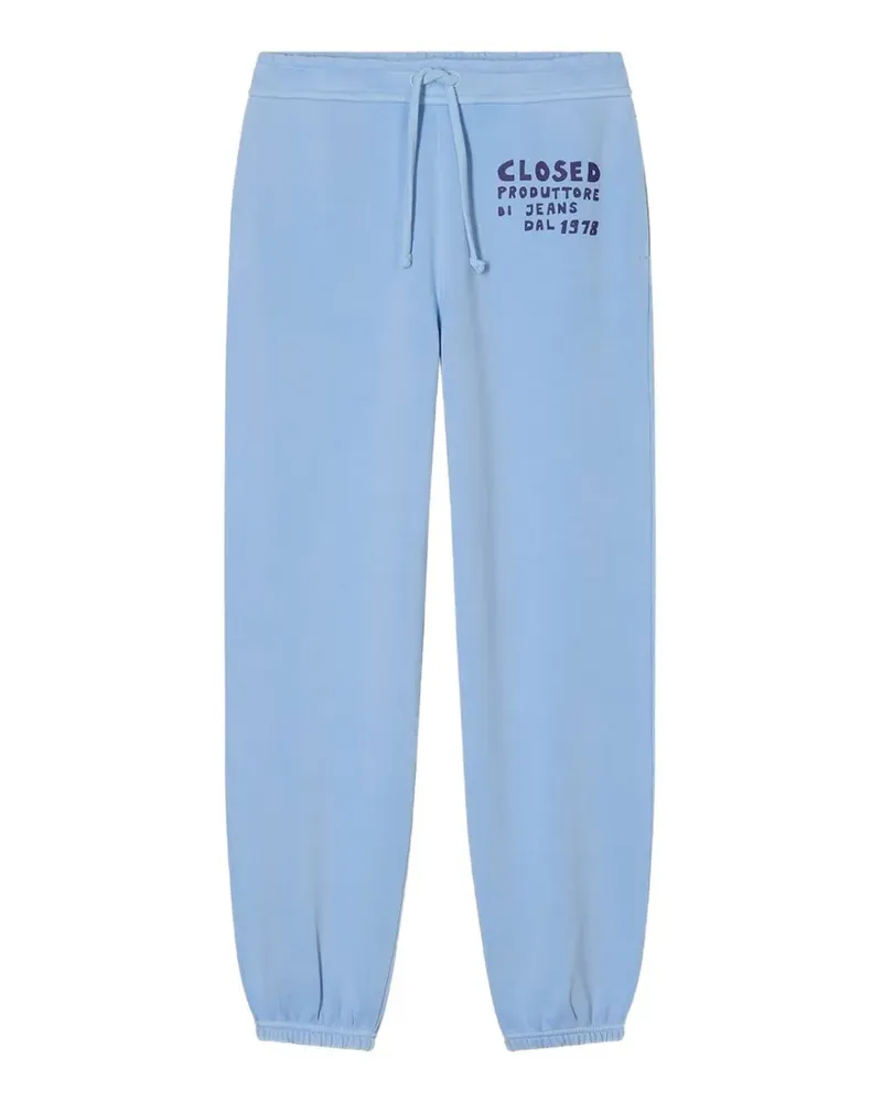 Closed drawstring track pants - Blau Blau