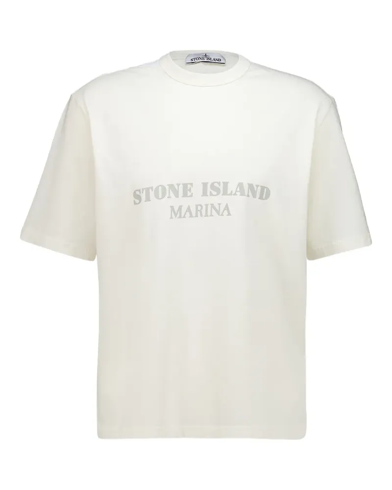 Stone Island Marina logo-print T-shirt - Nude Nude