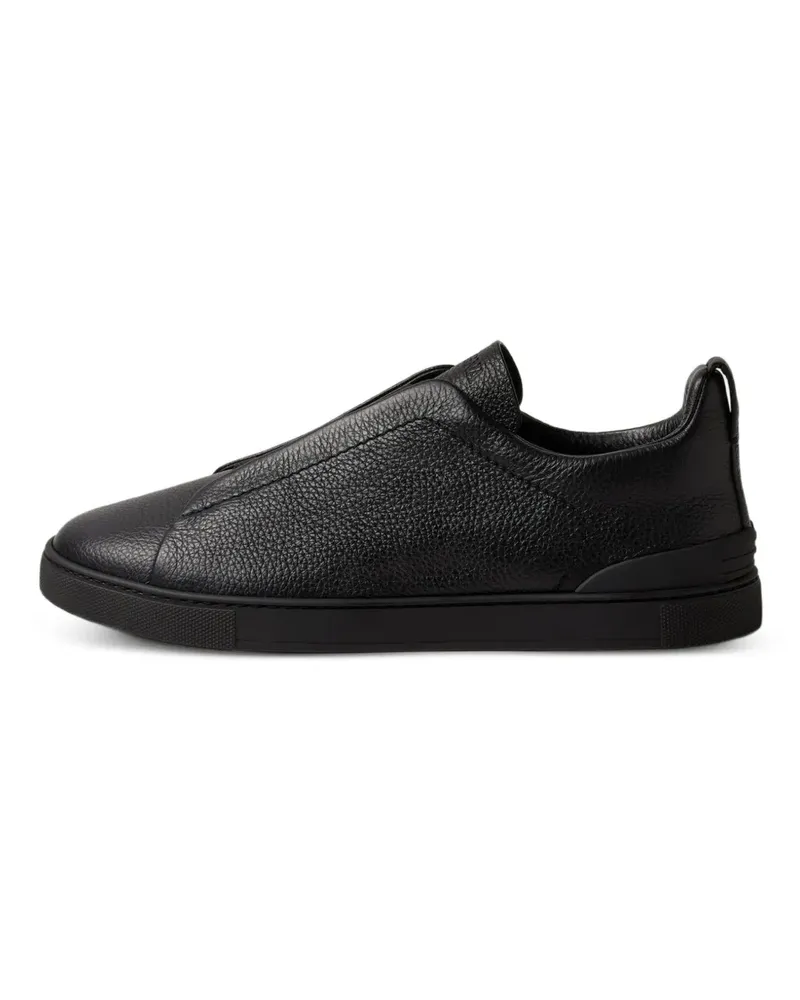 Ermenegildo Zegna black leather Triple Stitch™ sneakers - Schwarz Schwarz