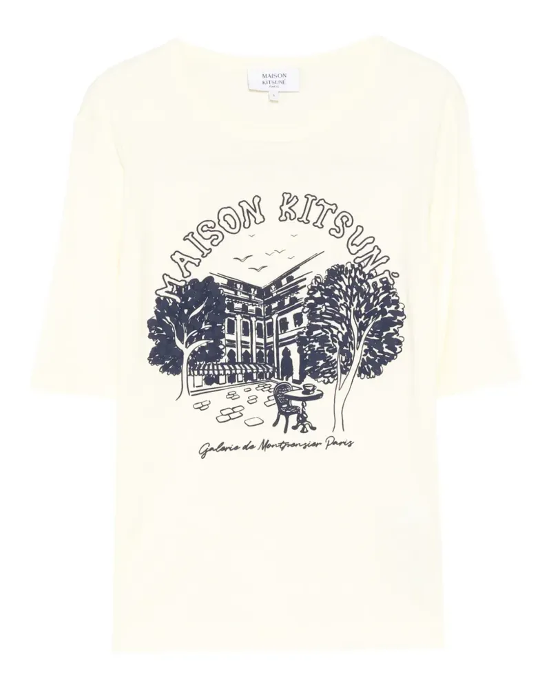 Kitsuné GALERIE DE MONTPENSIER T-SHIRT - Gelb Gelb