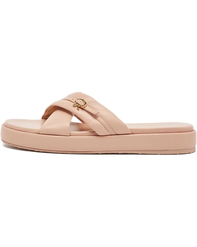Gianvito Rossi Plateau-Sandalen mit überkreuzten Riemen - Rosa Rosa