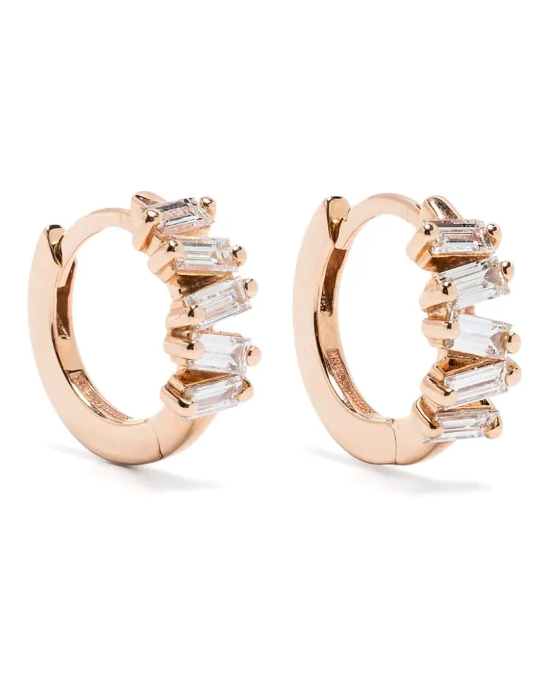 Suzanne Kalan 18kt Rotgoldohrringe mit Diamanten Gold