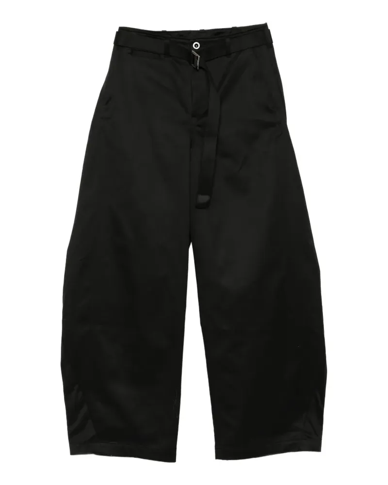 Sacai belted cotton trousers - Schwarz Schwarz