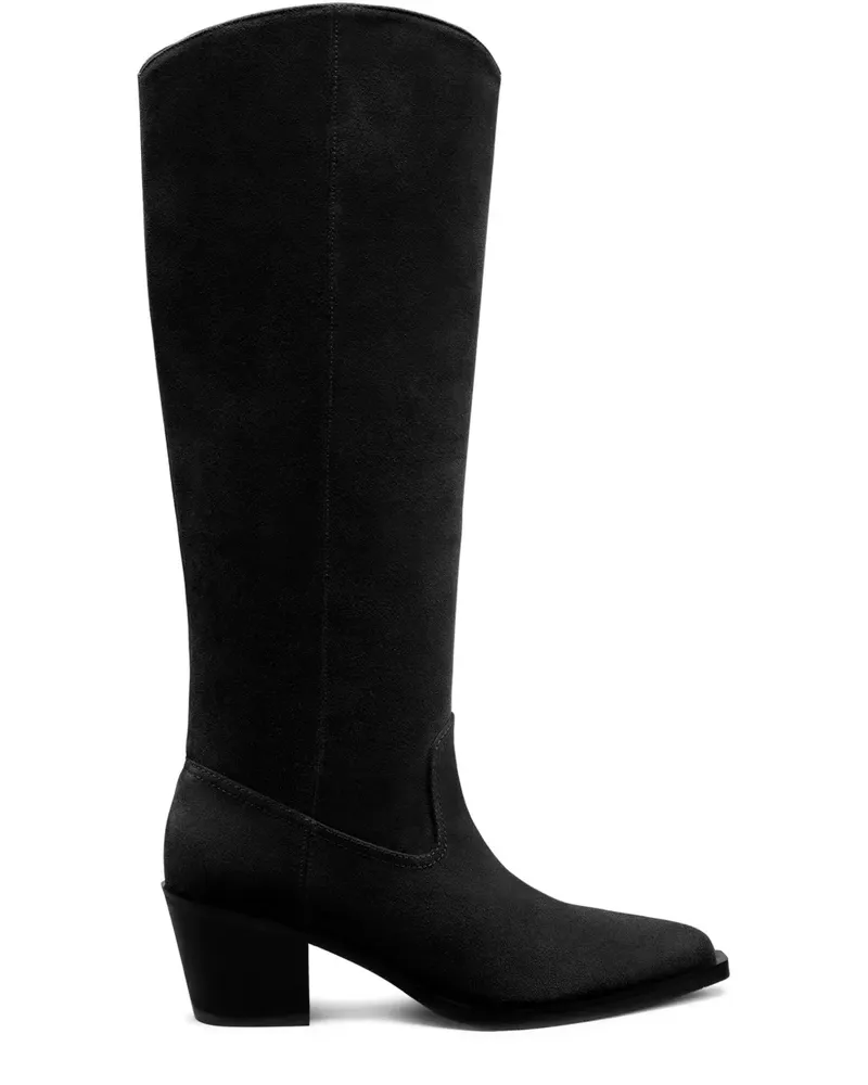 Stuart Weitzman Tate Stiefel 64mm - Schwarz Schwarz