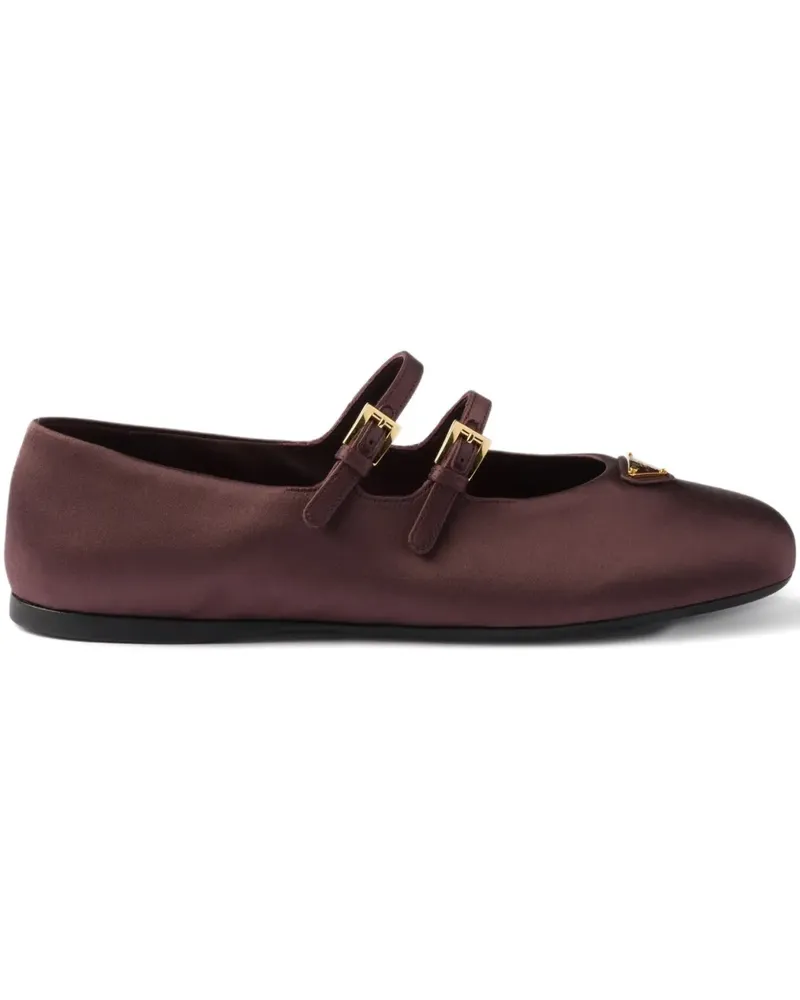 Prada Ballerinas aus Satin - Rot Rot