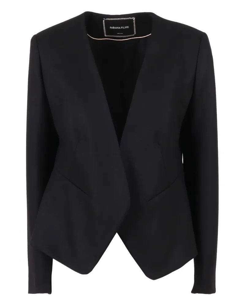 Fabiana Filippi embellished-cuff jacket - Schwarz Schwarz