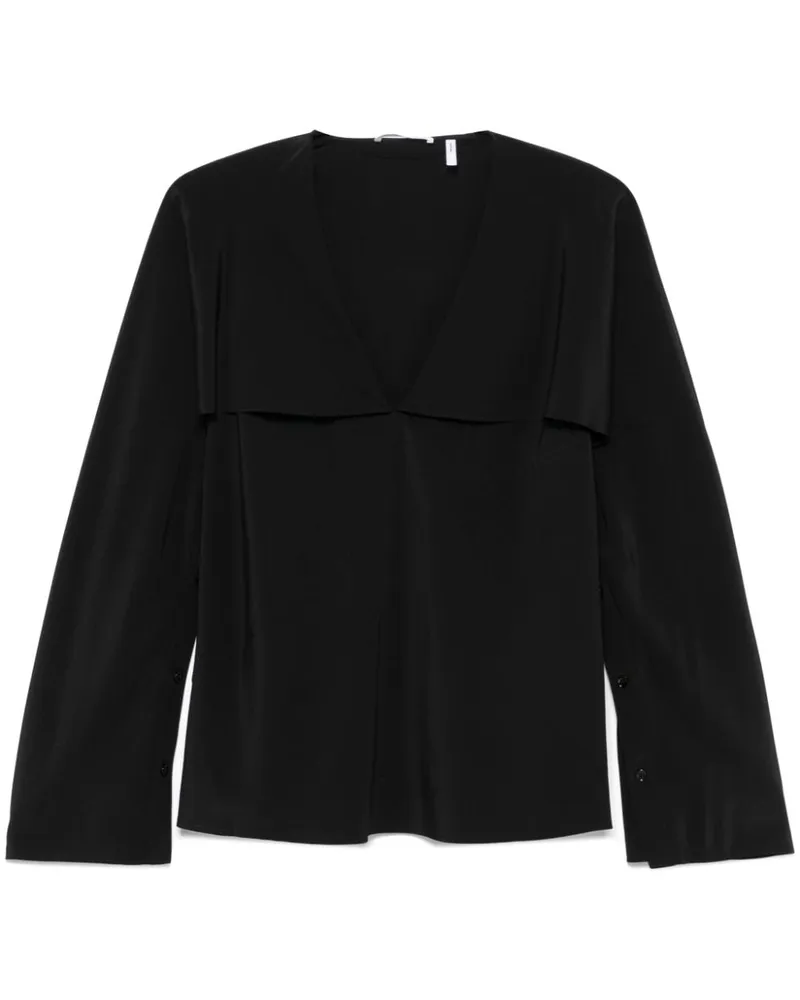 Helmut Lang Bluse im Layering-Look - Schwarz Schwarz