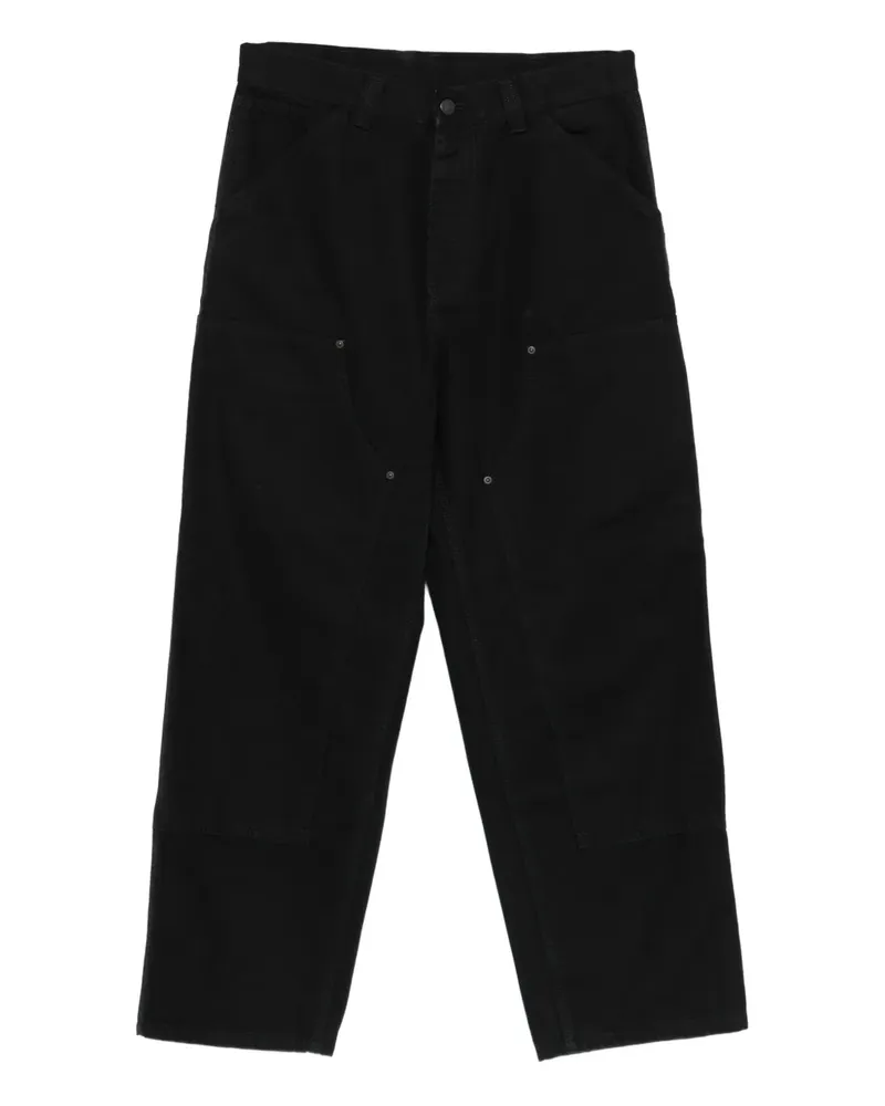 Carhartt WIP Double Knee Hose aus Canvas - Schwarz Schwarz