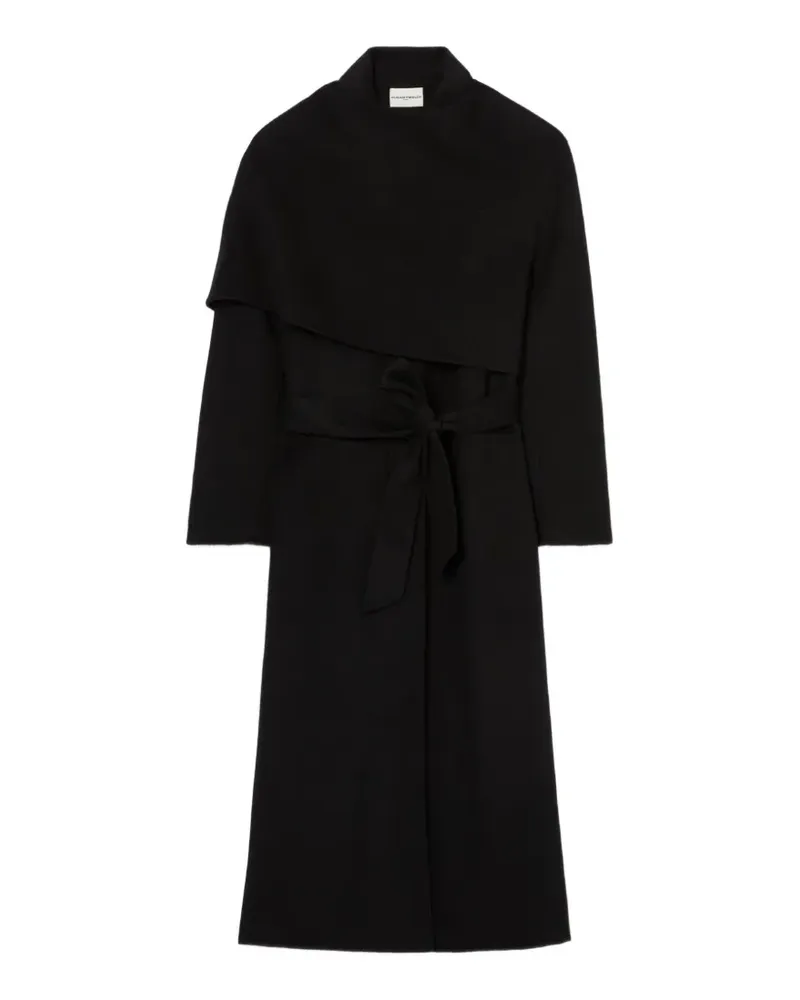 Claudie Pierlot Drapierter Mantel - Schwarz Schwarz