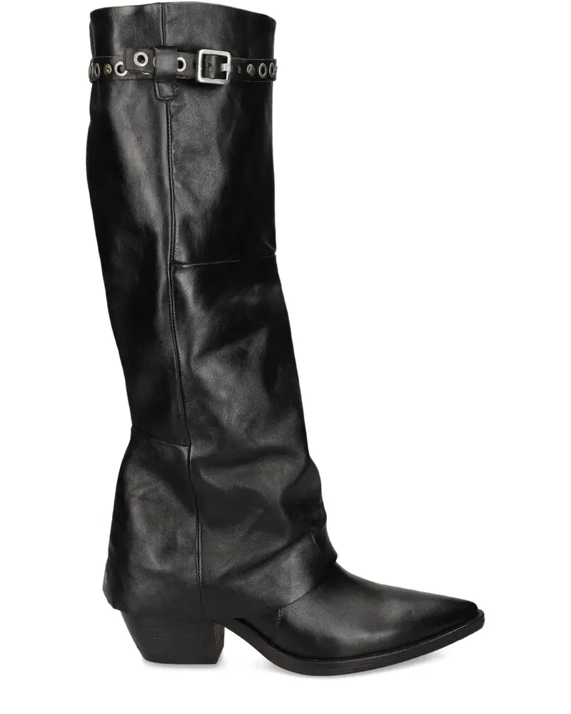 A.S.98 Stiefel mit Ösen - Schwarz Schwarz