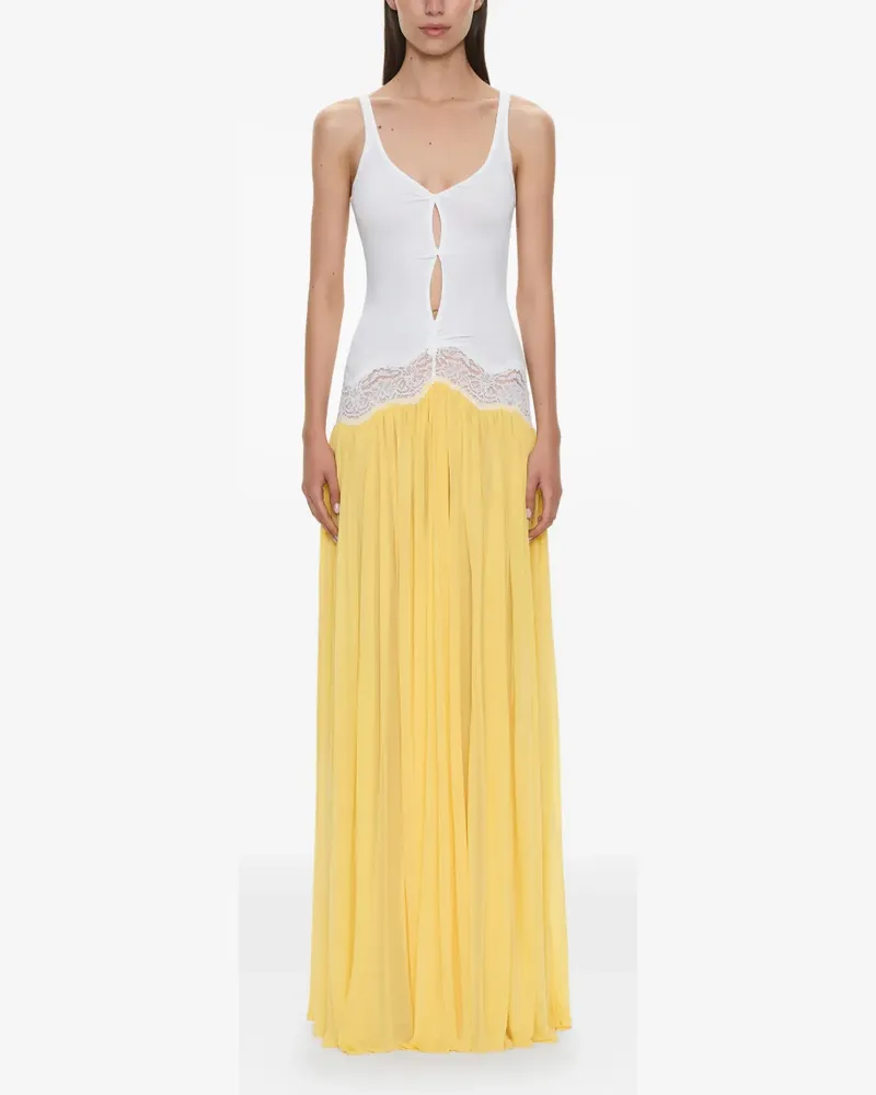 Christopher Esber twist lace tank maxi dress - Gelb Gelb