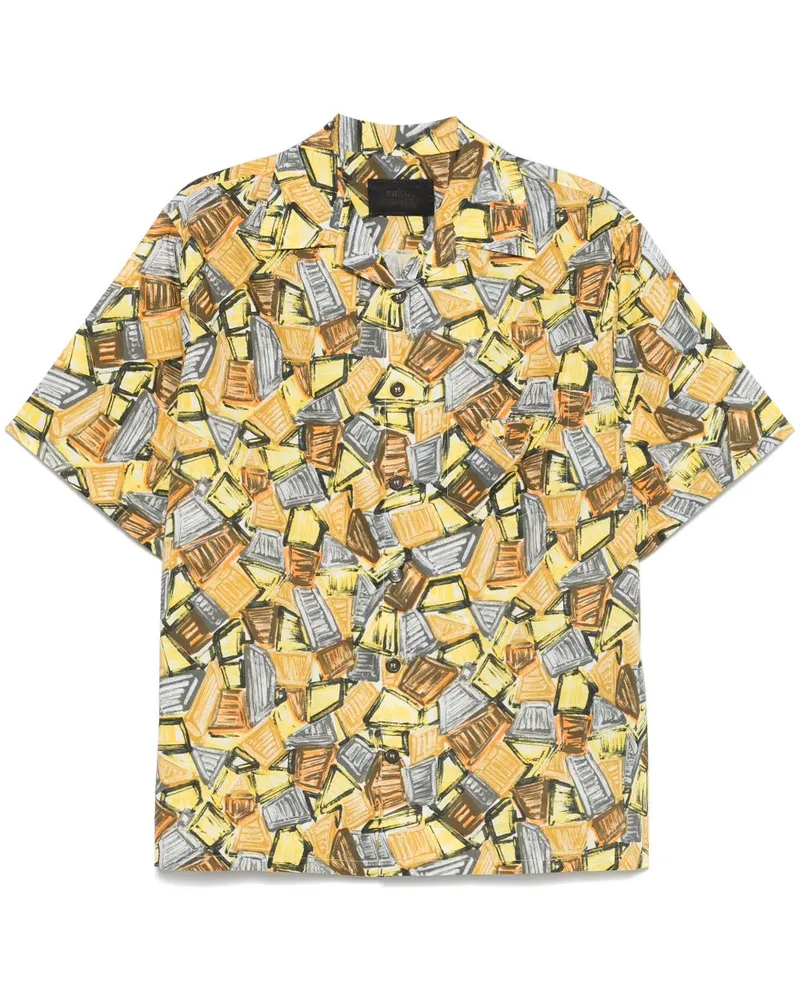 Prada Hemd mit Illustrations-Print - Gelb Gelb