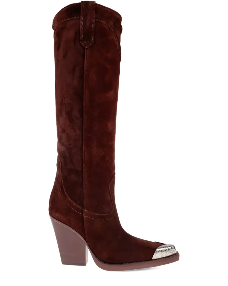 Paris Texas El Dorado Wildlederstiefel mit Metallic-Kappe 10mm - Braun Braun