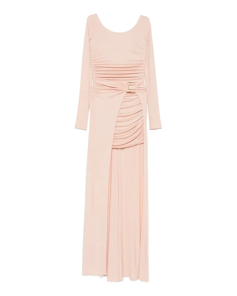 Elisabetta Franchi Abendkleid mit Logo-Schnalle - Rosa Rosa