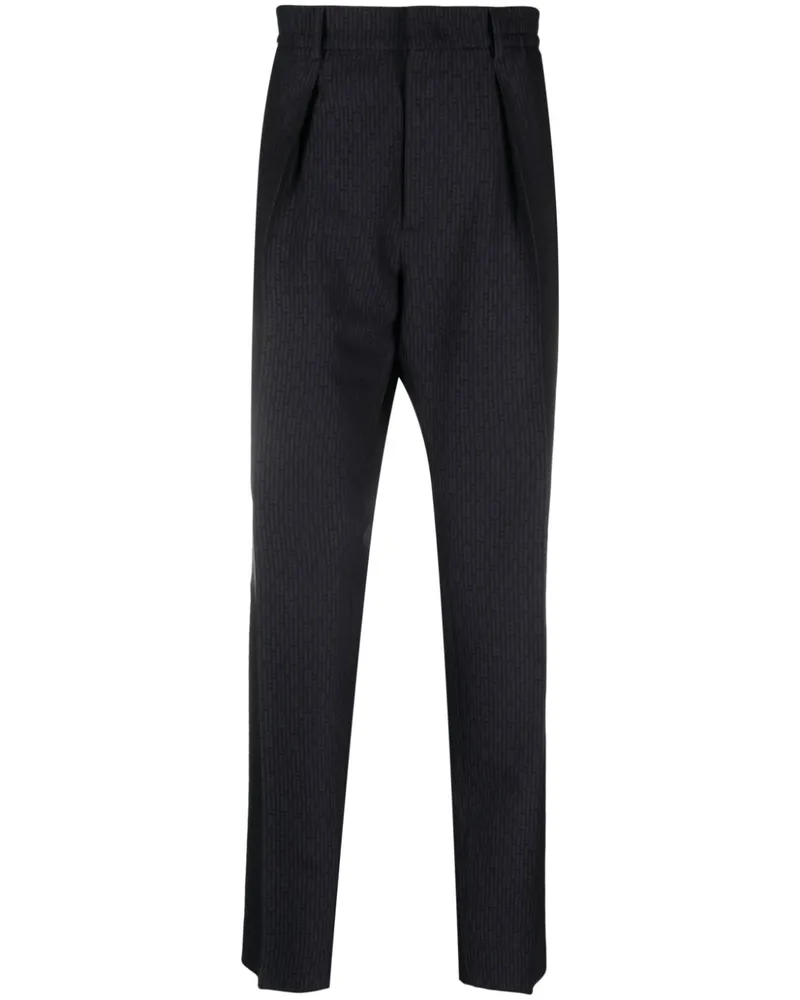 Fendi Tapered-Hose aus FF-Jacquard - Blau Blau