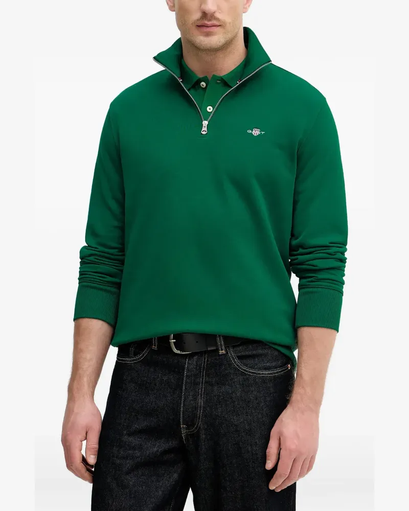 Gant Sweatshirt mit Reißverschluss - Grün Grün