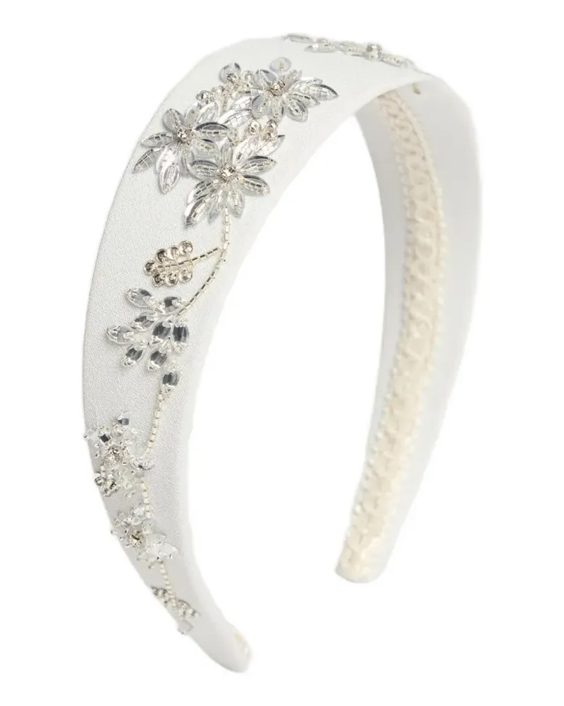 Erdem wide embellished headband - Weiß Weiß