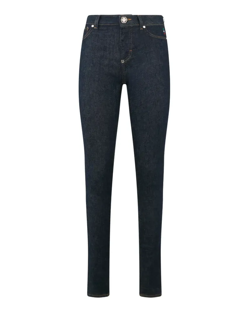 Philipp Plein belt-loop buttoned jeans - Blau Blau