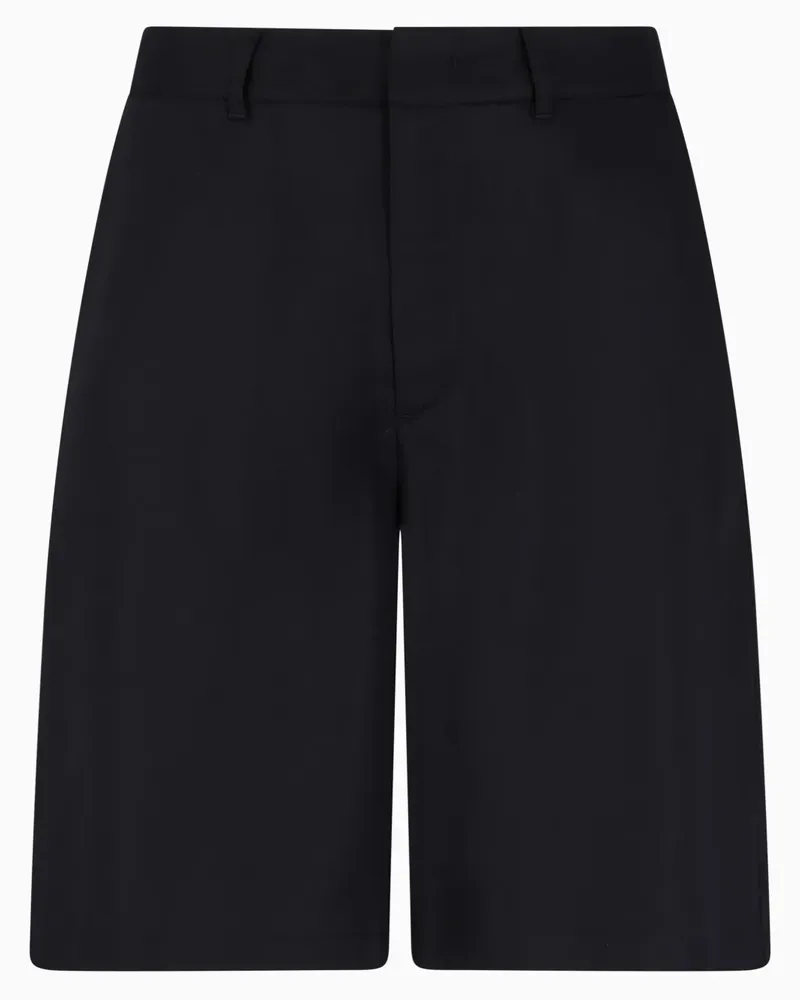 Armani Exchange Shorts mit Logo-Schild - Schwarz Schwarz
