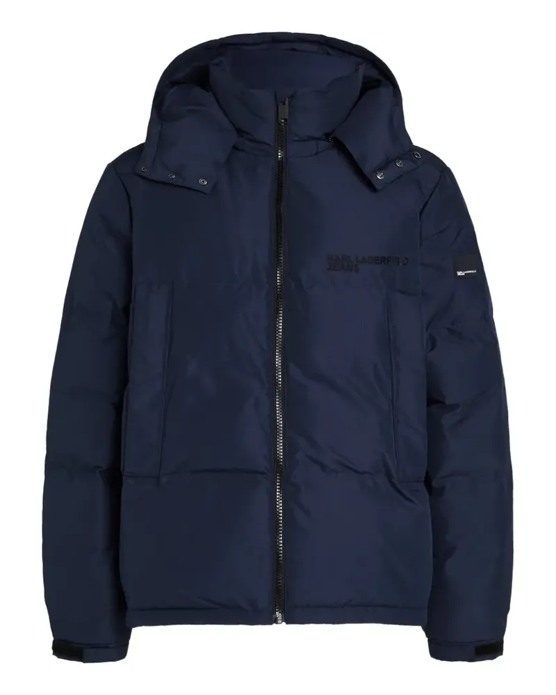 Karl Lagerfeld Gefütterte Kapuzenjacke - Blau Blau