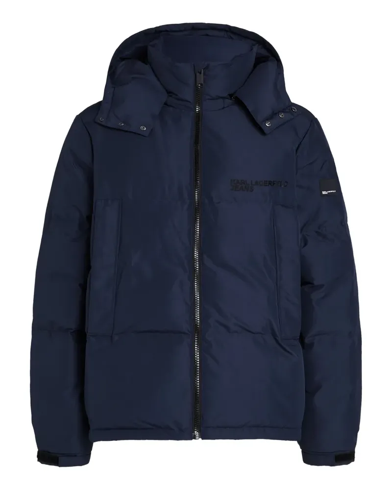 Karl Lagerfeld Gefütterte Kapuzenjacke - Blau Blau