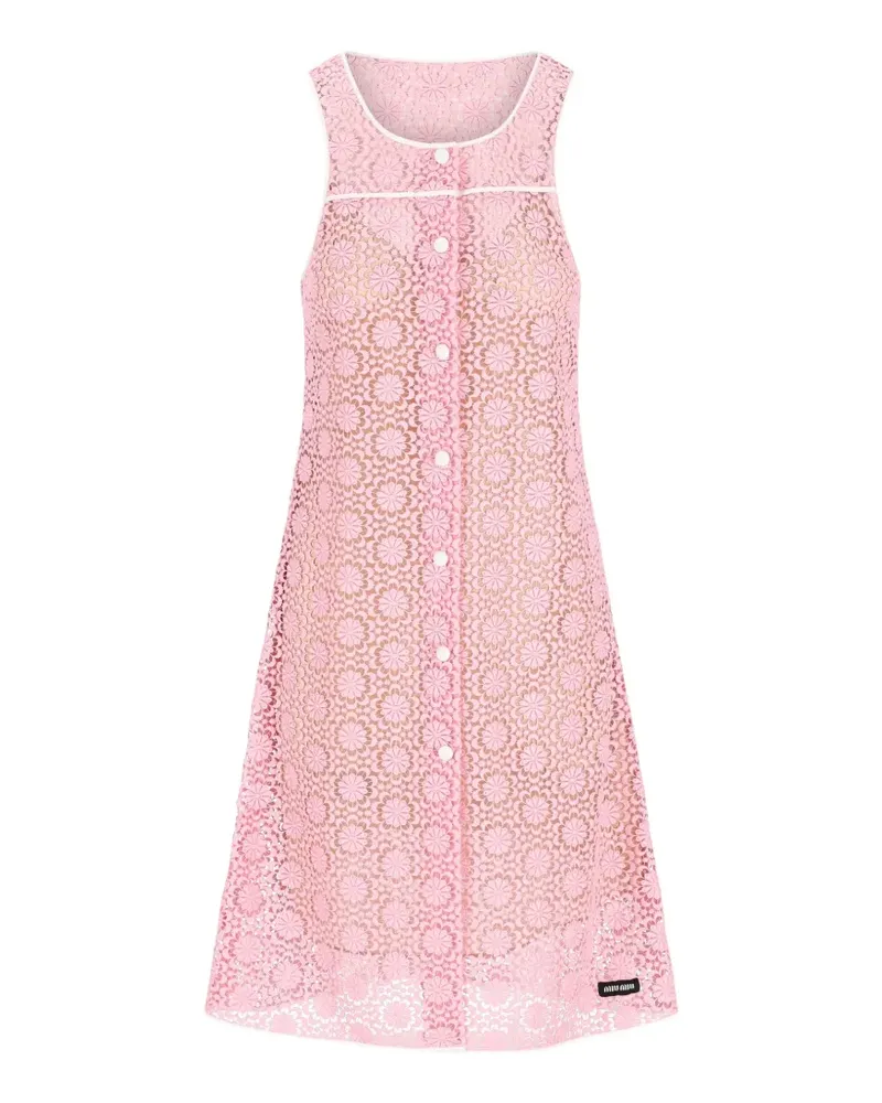 Miu Miu floral-motif midi dress - Rosa Rosa
