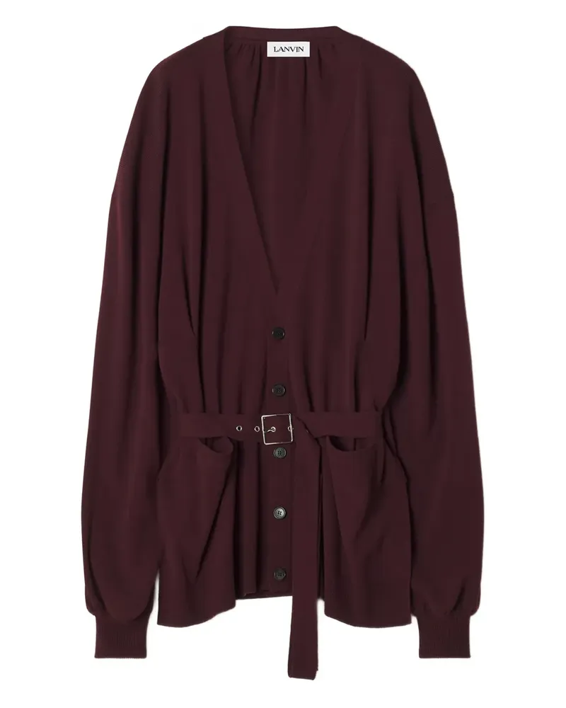 Lanvin Cardigan mit Gürtel - Rot Rot