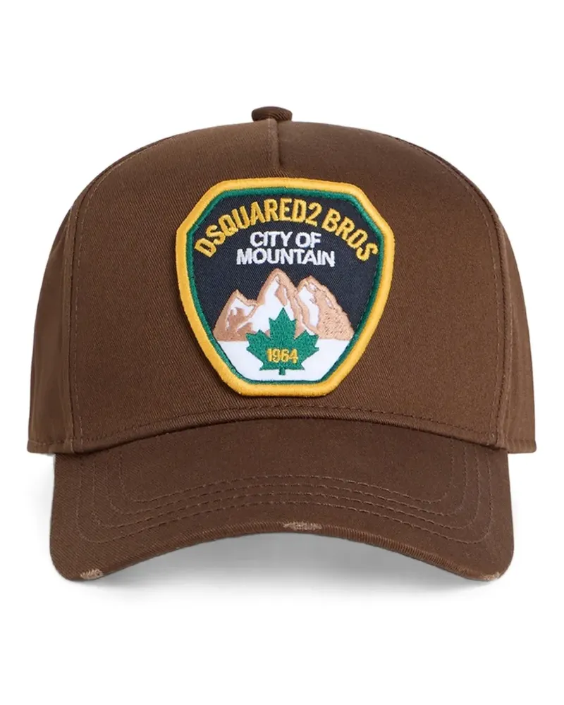 Dsquared2 logo patch baseball cap - Braun Braun