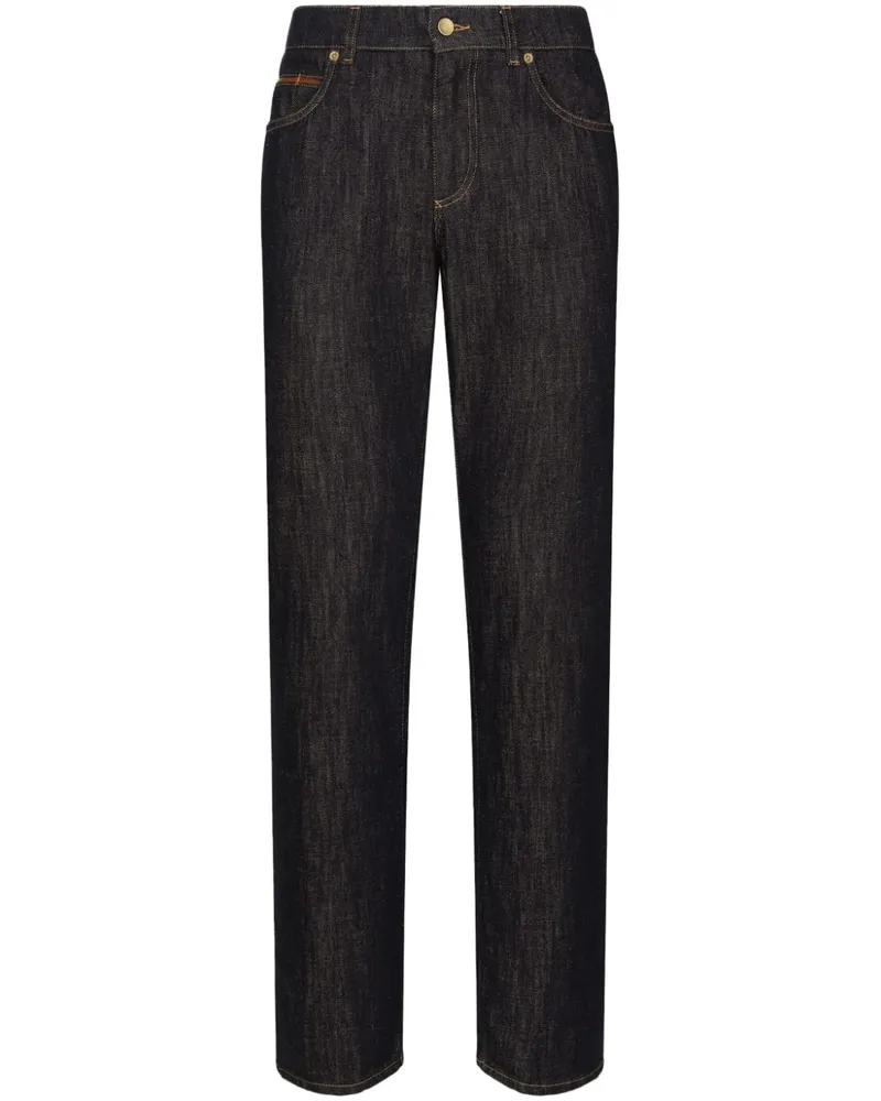 Dolce & Gabbana Klassische Straight-Leg-Jeans - Schwarz Schwarz