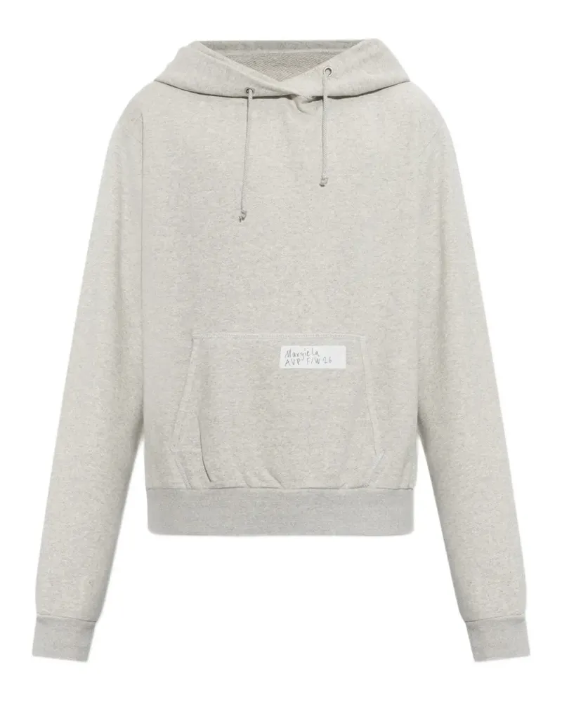 Maison Margiela bird-print drawstring hoodie - Grau Grau
