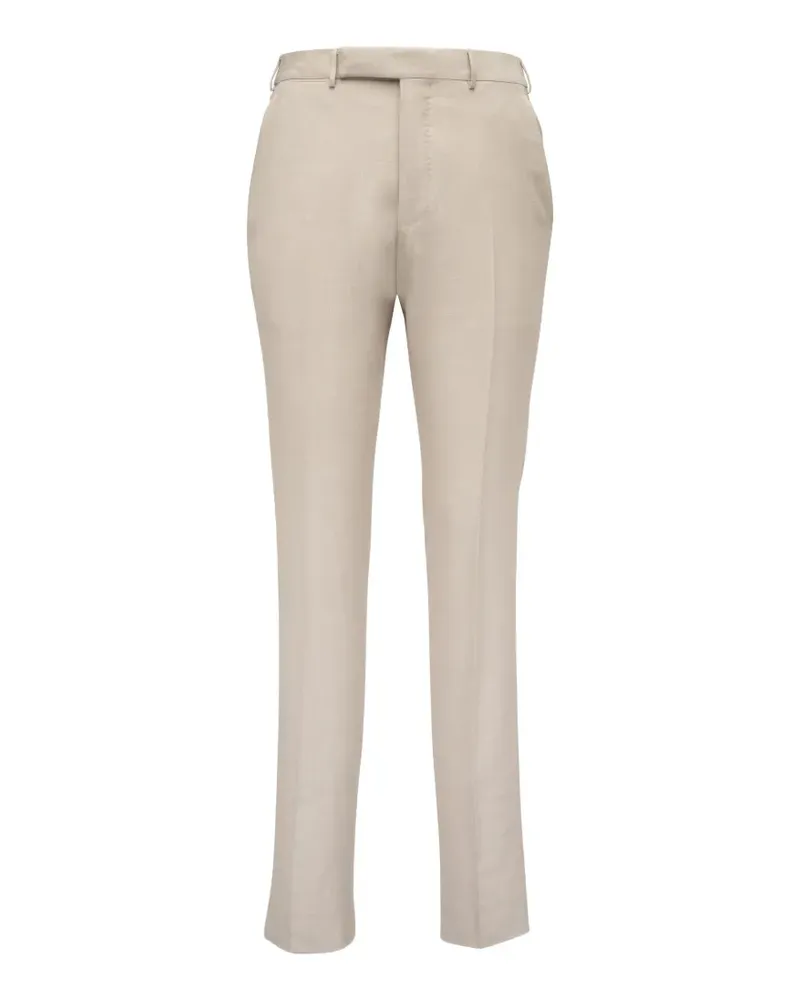 Ermenegildo Zegna pressed-crease trousers - Nude Nude