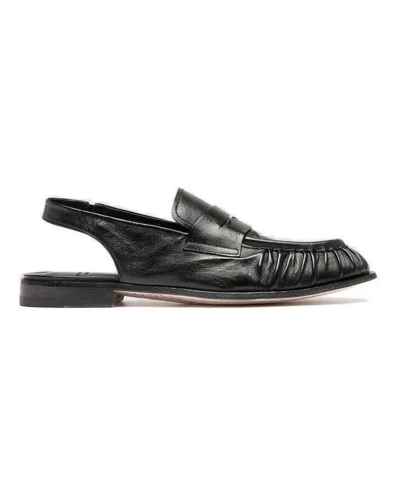 Officine Creative Italia Solitude 102 ruched leather loafers - Schwarz Schwarz