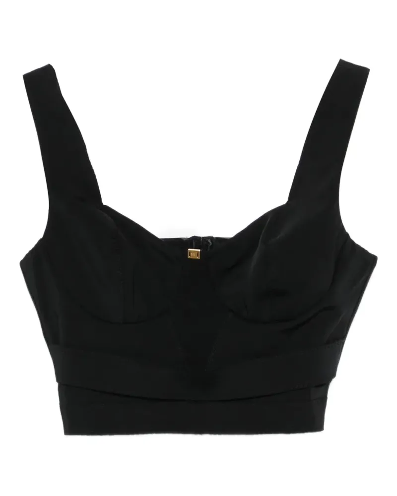 Elisabetta Franchi Top mit Herzausschnitt - Schwarz Schwarz