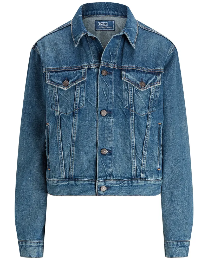 Ralph Lauren Jeansjacke mit Knopfleiste - Blau Blau