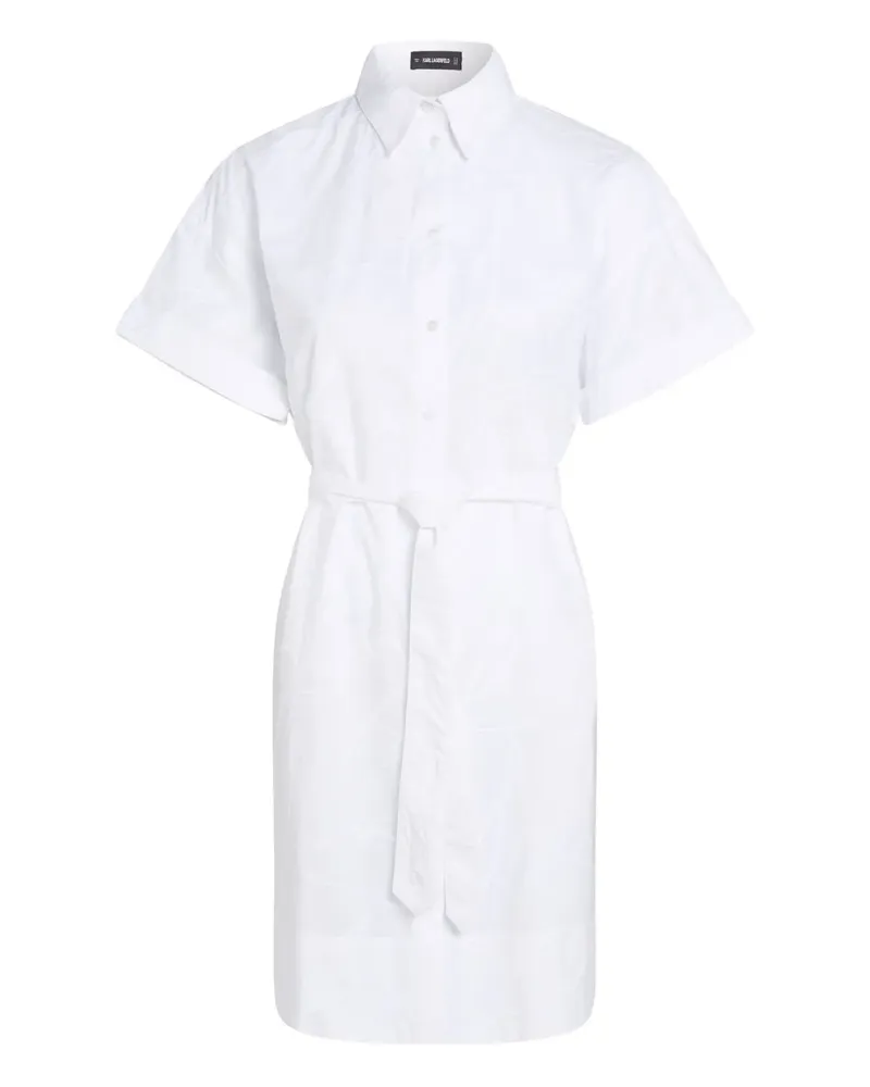 Karl Lagerfeld Besticktes Hemdkleid - Weiß Weiß