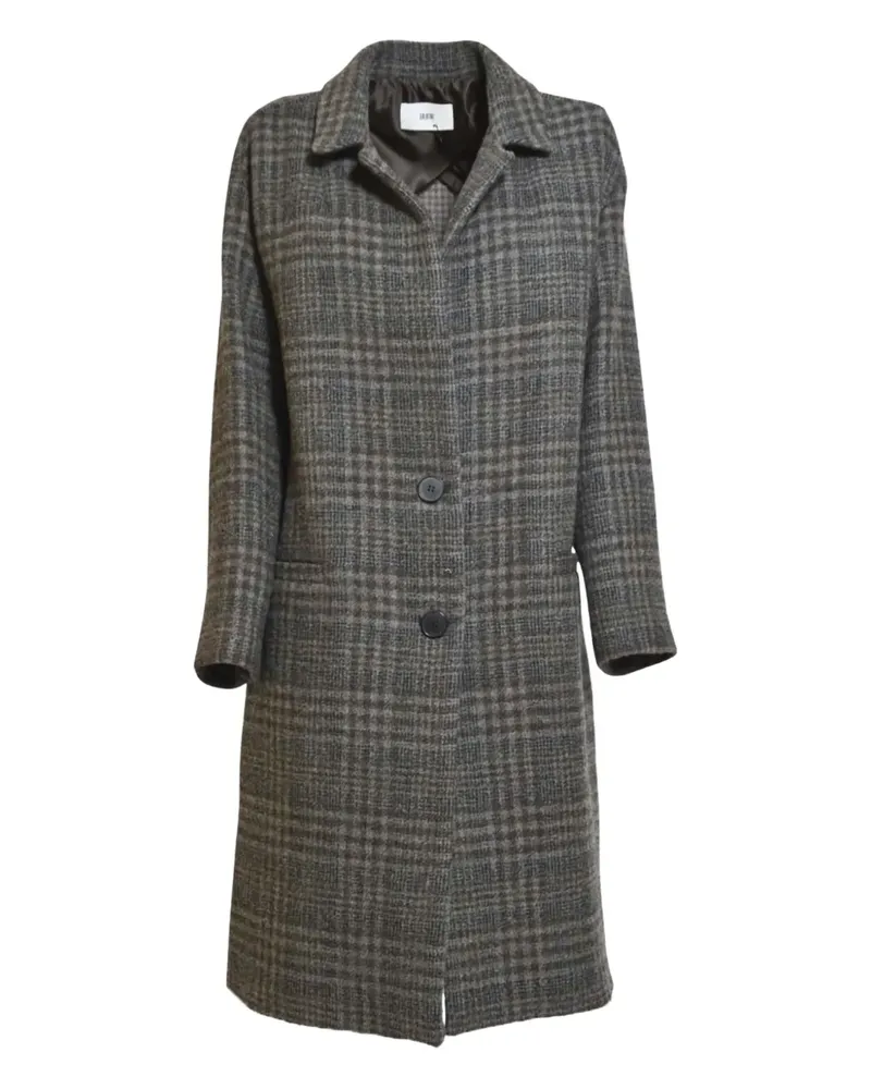 SOLOTRE check-pattern coat - Grau Grau