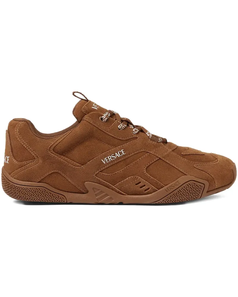 Versace Galaxia Sneakers aus Wildleder - Braun Braun
