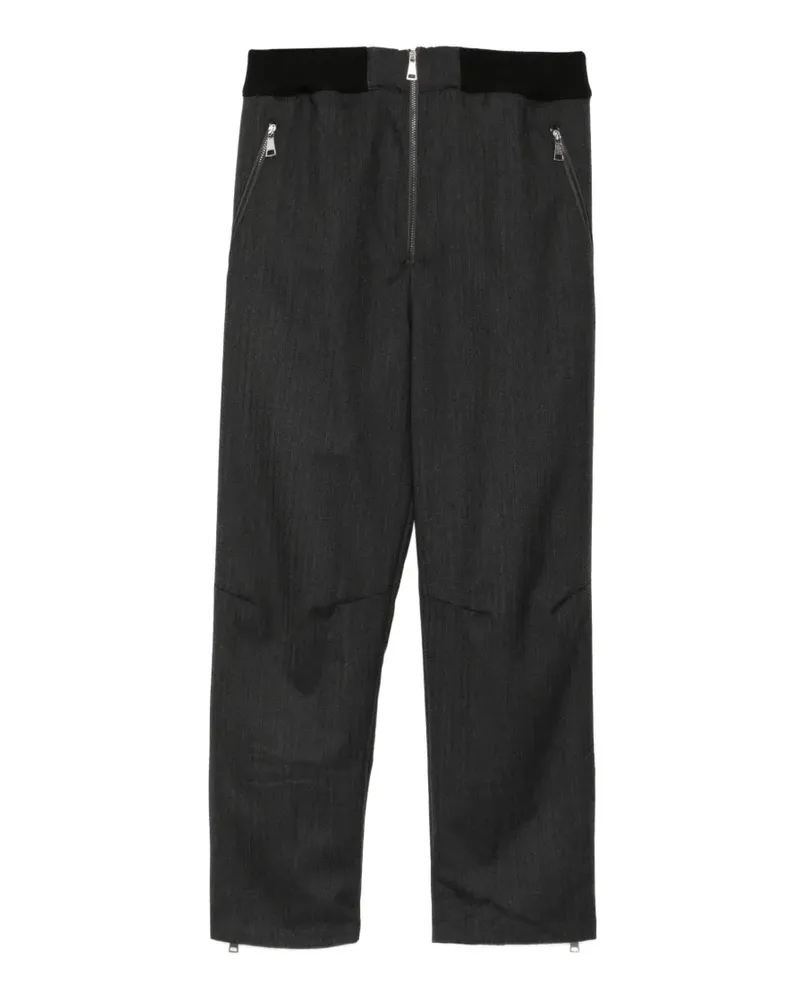 QASIMI zip-detail wool trousers - Grau Grau