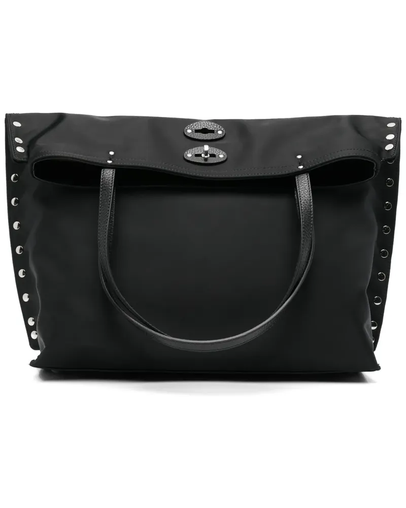 Zanellato Tokio Schultertasche - Schwarz Schwarz