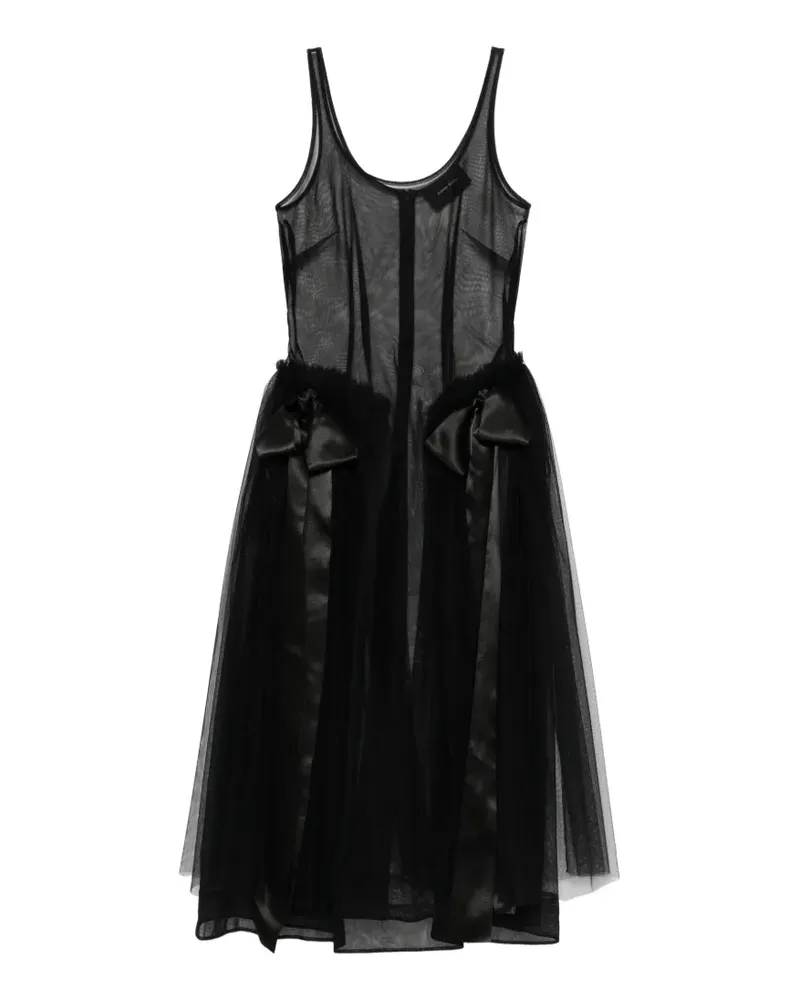 Simone Rocha bow midi dress - Schwarz Schwarz