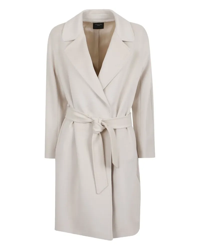 Max Mara belt-detail coat - Nude Nude