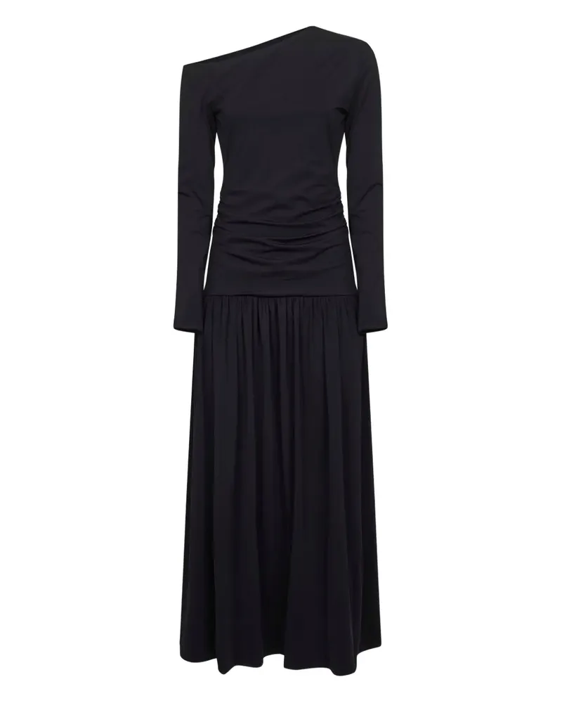 Róhe one-shoulder midi dress - Schwarz Schwarz