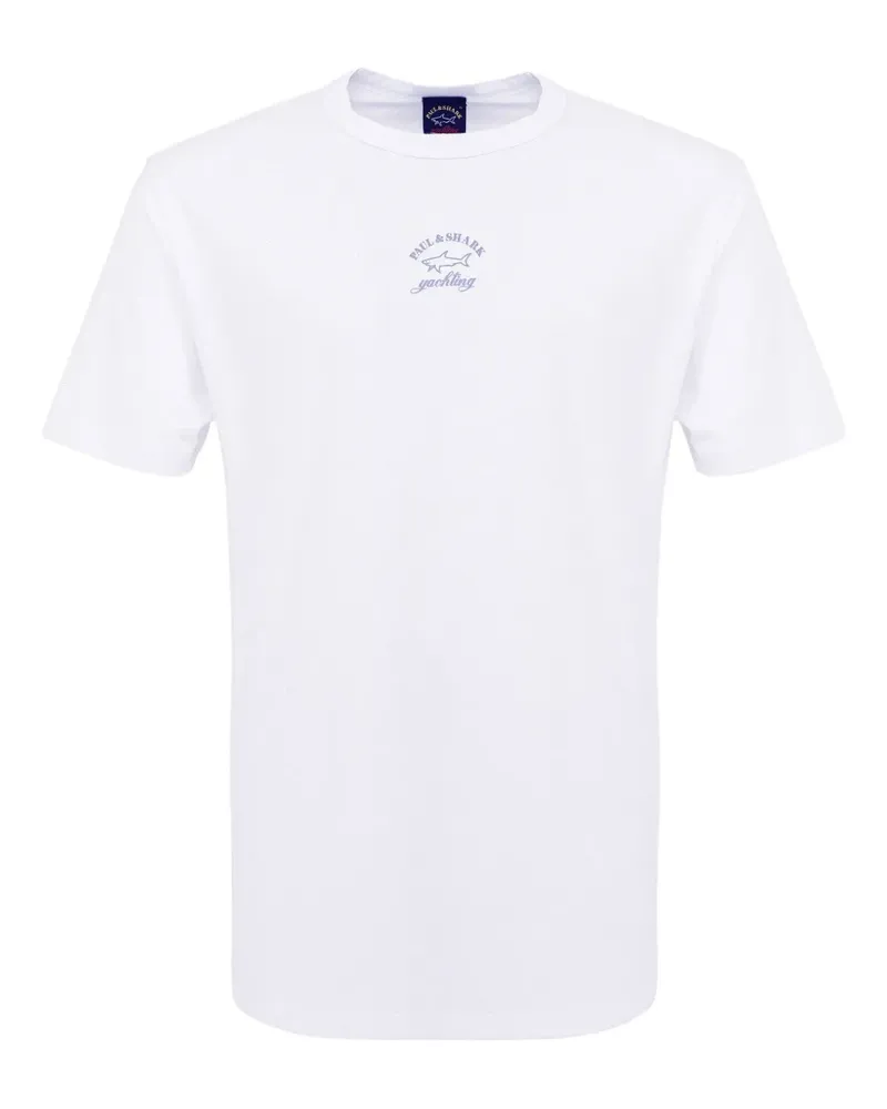 Paul & Shark T-Shirt mit Hai-Print - Weiß Weiß