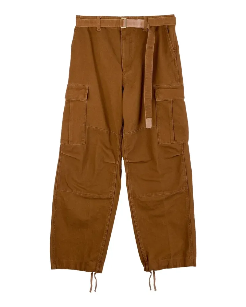 Sacai x Carhartt WIP Cargohose mit Gürtel - Braun Braun