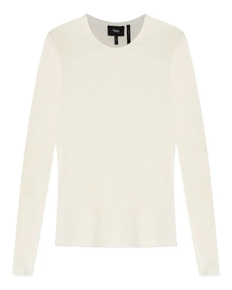 Theory Klassisches Langarmshirt - Weiß Weiß