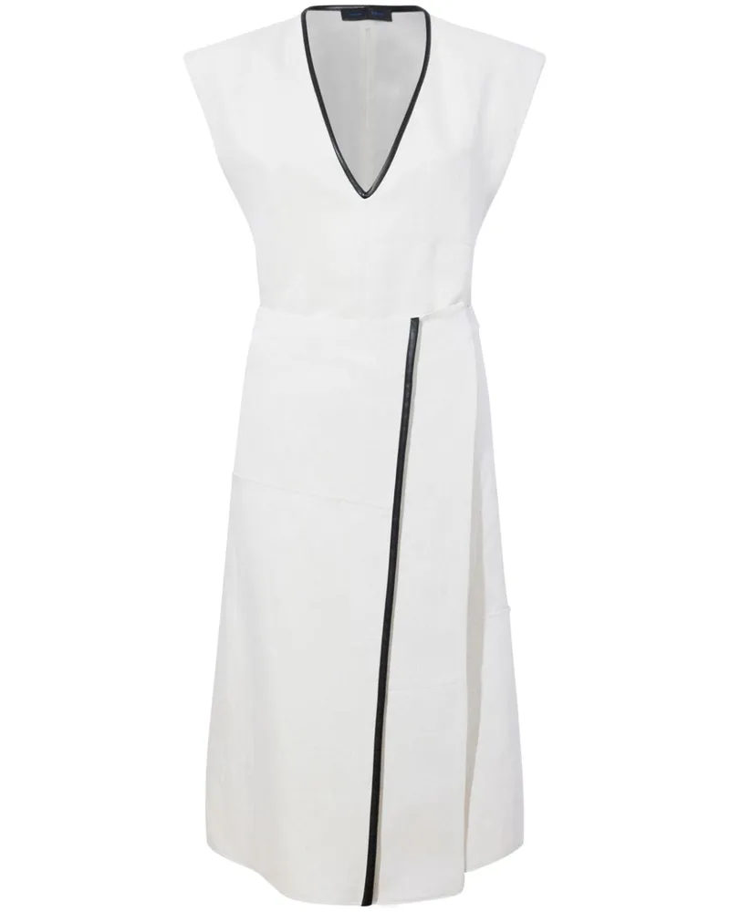 Proenza Schouler Wickelkleid mit V-Ausschnitt - Weiß Weiß