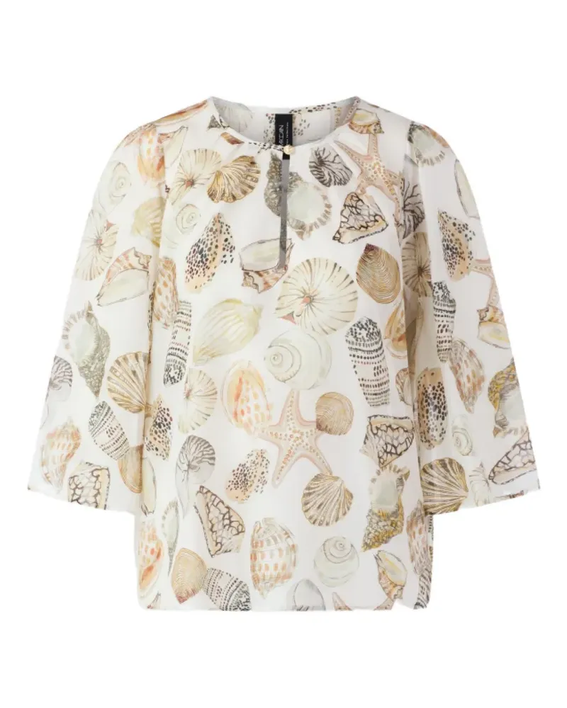 Marc Cain seashell-print blouse - Nude Nude