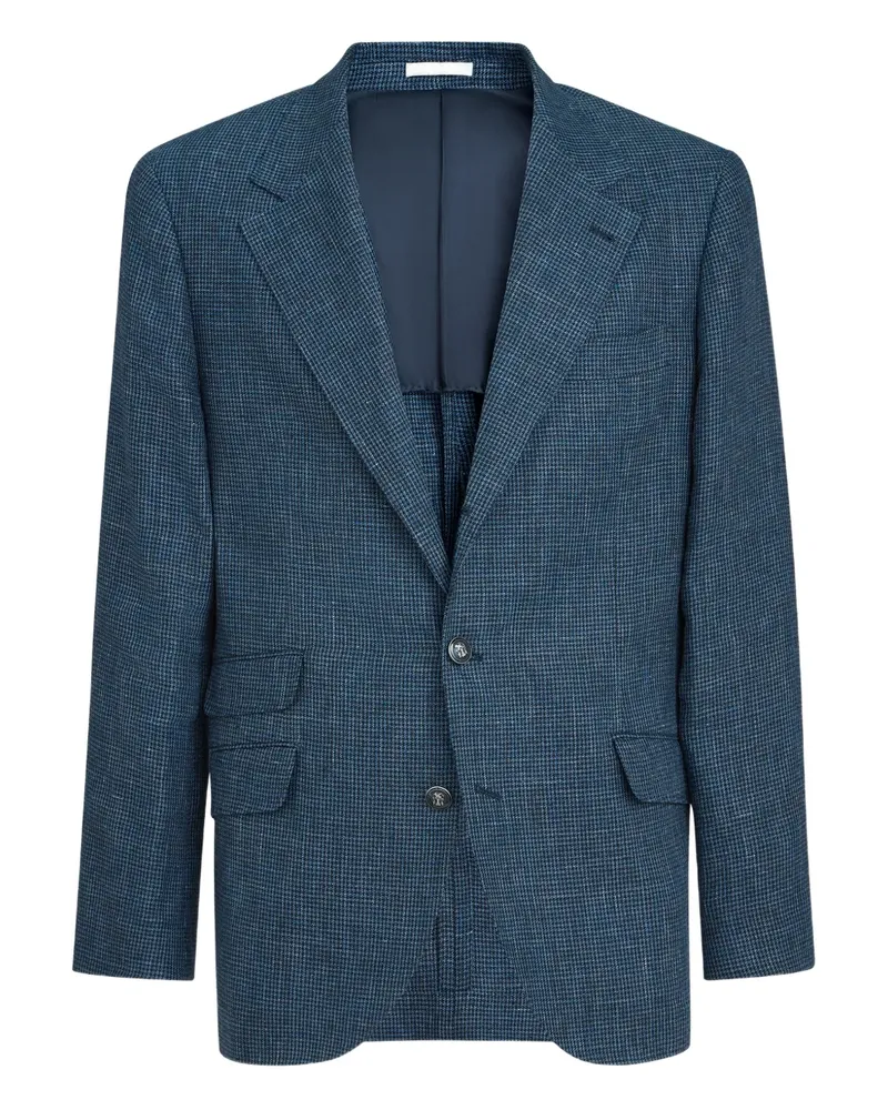 Brunello Cucinelli Sakko mit Hahnentrittmuster - Blau Blau