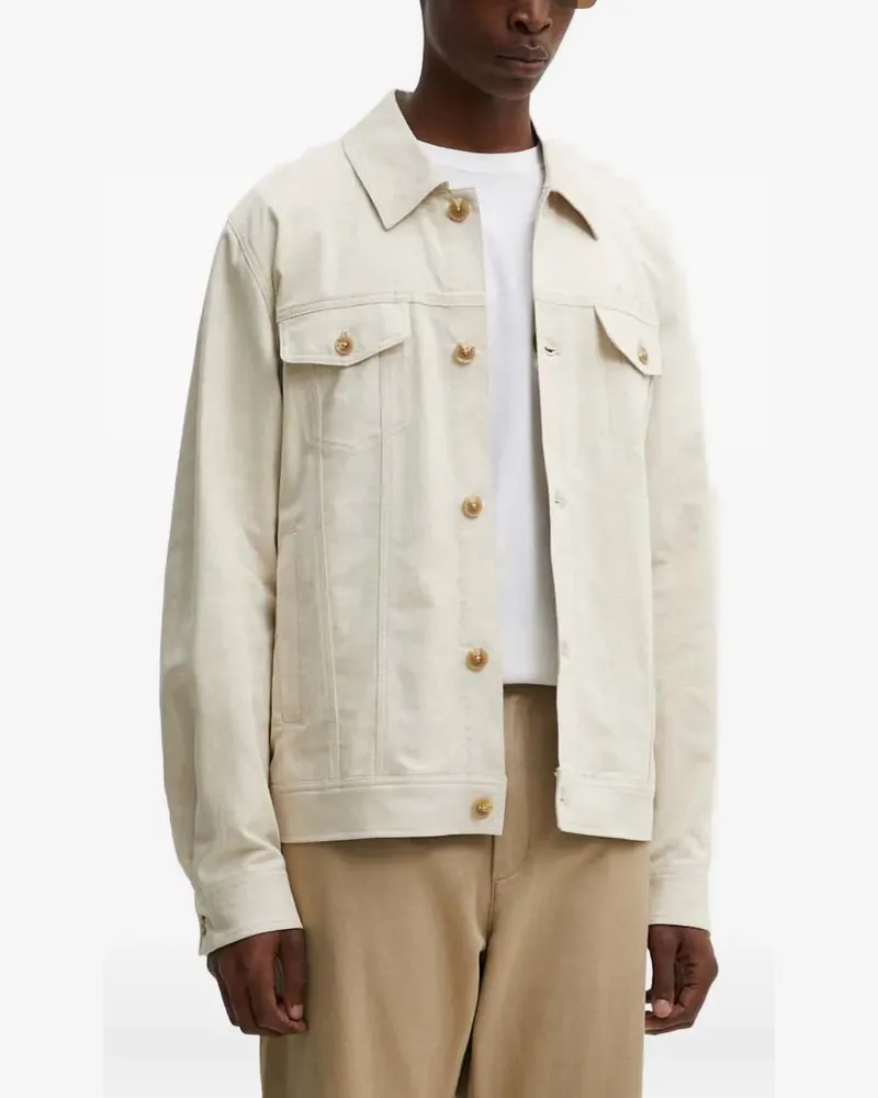 LES DEUX logo-embroidered jacket - Nude Nude